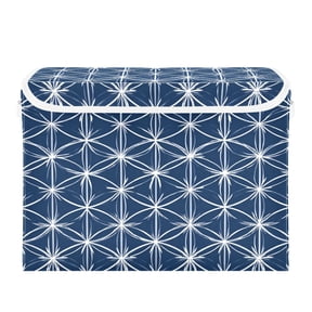 Storage Box With Lid 16.5x12.6x11.8In Lidded Home Storage Bins Foldable Stacked Household Storage Box Geometric Vector with