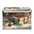 thumbnail image 1 of Storage Box With Lid 16.5x12.6x11.8In Lidded Home Storage Bins Foldable Stacked Household Storage Box Green Christmas Gifts, 1 of 7