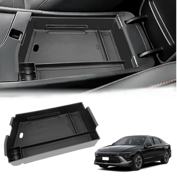 Storage Box for Car Armrest for Hyundai For Sonata 2024+ Models Central Console Glove Tray for Left Hand Drive Vehicles ABS Material