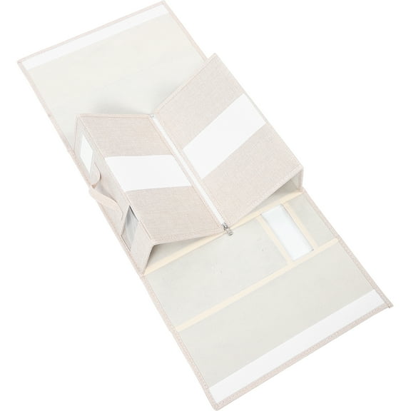 STRANDCHIC Cardboard Design Bed Sheet Organizer - Beige, Foldable, and Space-Saving for Home