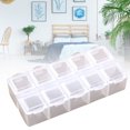 thumbnail image 1 of Storage Box with Lid 10 Grids Large Capacity Dust-proof Clear Space Saving Plastic Earrings Rings Beads Storage Case for Manicure Store, 1 of 8