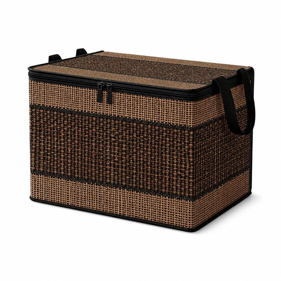Storage Box with Lid and Handles for Organizing Clothing, Toys and Household Items