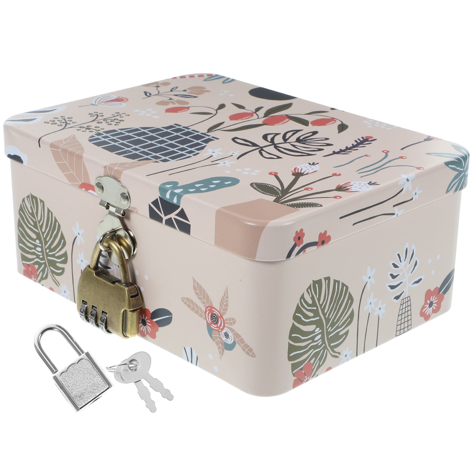 Storage Box with Lock Gift Boxes Kids Money Piggy Bank Packages Box ...