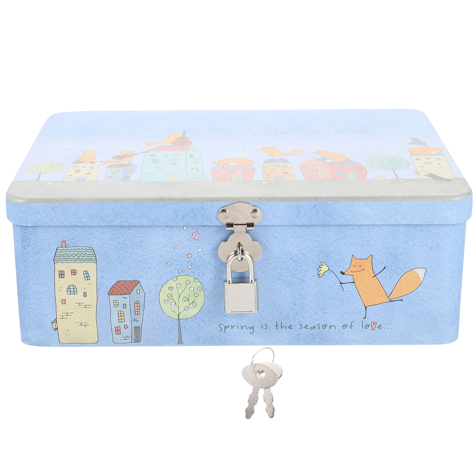 Storage Box with Lock Gift Boxes Small Tins with Lids Wedding Souvenir