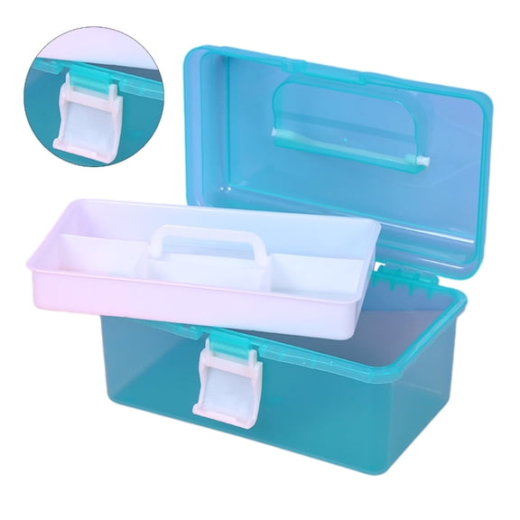 Storage Box with Tray Convenient Container for Storing and Organizing DIY Craft