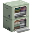 thumbnail image 1 of Sorbus Stackable Storage Bins, Fabric Organizer Bags with Window and Handles for Kids and Adults, 2Pk, Teal, 1 of 10