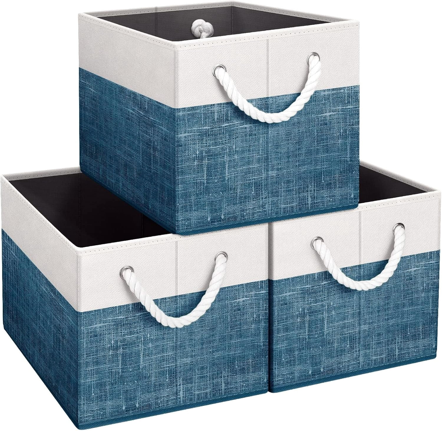 Storage Boxes [3 Pack], Foldable Storage Basket for Organizing Toys ...