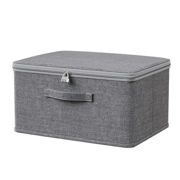 Storage Boxes For Shelves,Fabric Storage Bins With Lid,Space-saving Storage Tote Bag Large Zipper Storage Bag Large-capacity Clothing Storage Bag Used To Organize Bedroom Wardrobe(18IN)