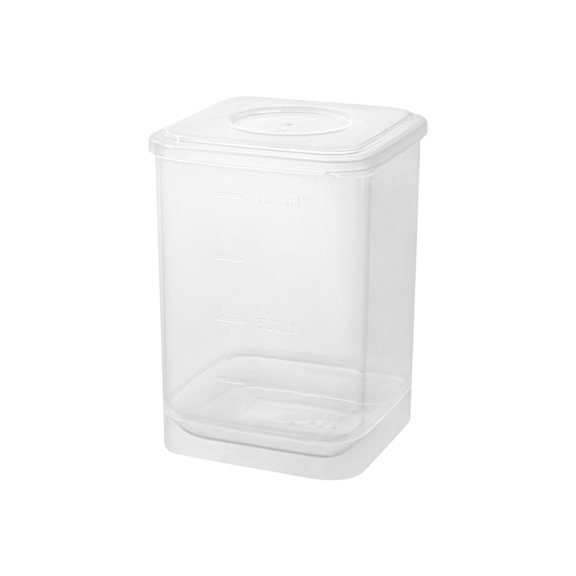 Storage Boxes with Lids Plastic Fresh Keeping Box 14.6x10.5x10.5cm/5.8x4.1x4.1 Inches 1000Ml, Food Grade Refrigerator Storage for Meat Rice Meal Prep
