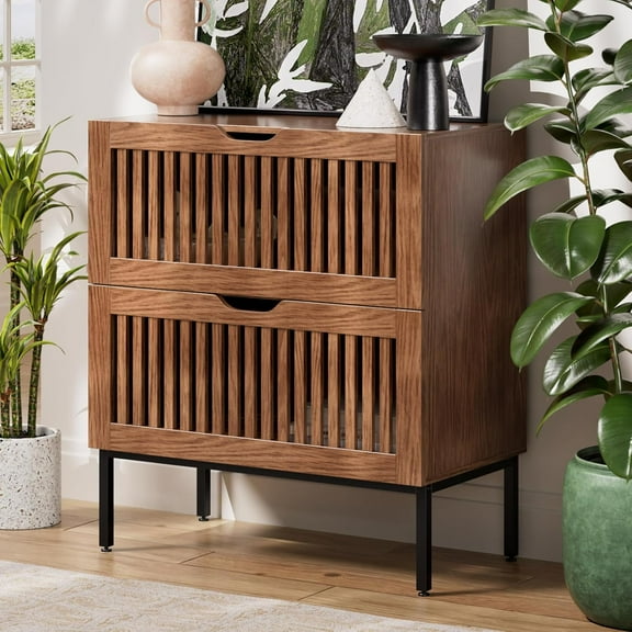 Storage Cabinet,28 Inch Farmhouse Buffet Cabinet with Metal Base and Storage Cabinets,Sideboard Coffee Bar for Kitchen,Dining Room,Living Room,Rustic Brown