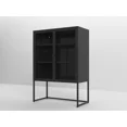 thumbnail image 1 of Storage Cabinet, 47.2 Inches Metal Cabinet with Storage Shelves and Double Circle Mesh Doors, Cabinet for Garage and Utility Room, Home, Office, Dining Room,Basement, Living Room, Black, 1 of 6