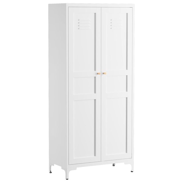 Storage with Doors, Tall Kitchen Pantry with 4 Shelves