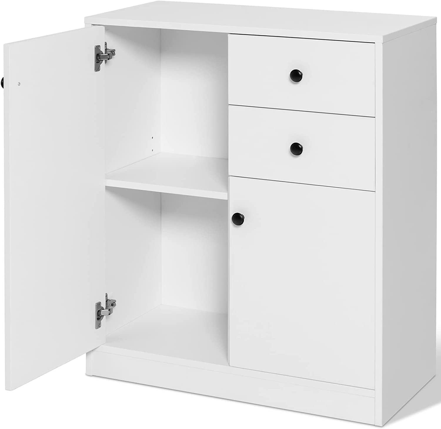Storage Cabinet with Drawers, Modern Kitchen Cabinets with Doors and ...