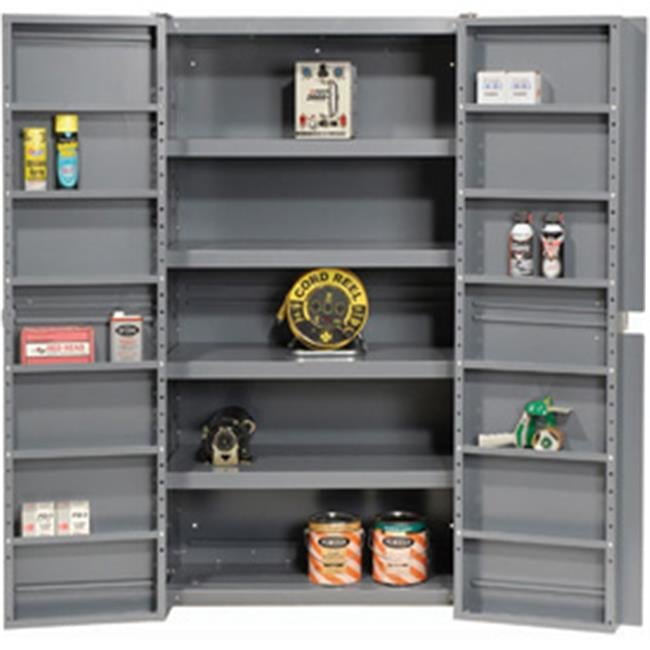 Gray Lockable Steel Cabinet with Adjustable Shelving