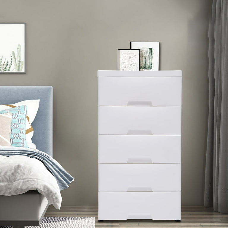 Plastic cheap white dresser