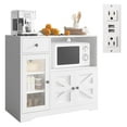 Storage with Power Outlet, 35" Modern Sideboard Buffet