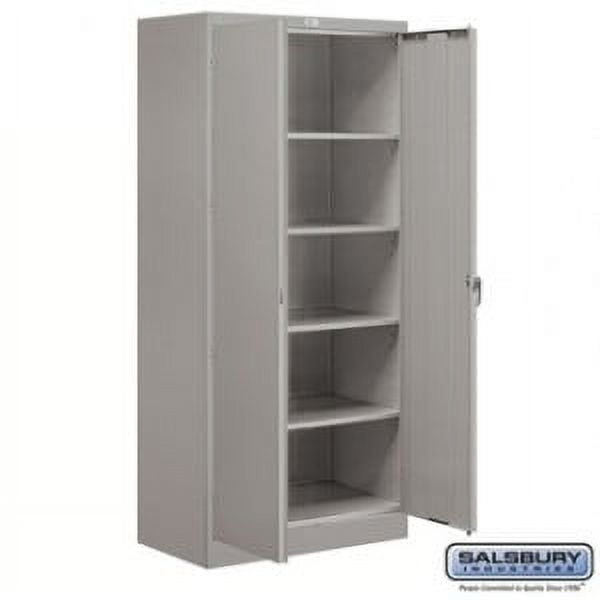 Storage Cabinet - Standard - 78 Inches High - 18 Inches Deep - Gray -  Unassembled