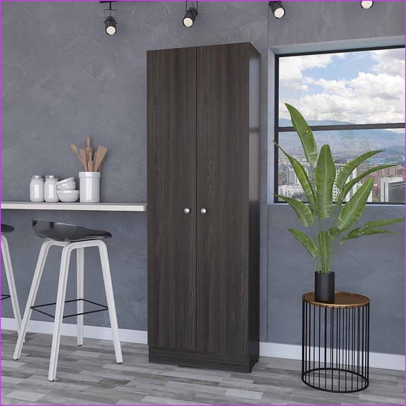 Storage Cabinet, Two-Door with 5 Shelves | 70.8"H x 23.6"W x 11.8"D | Modern | Particle Board