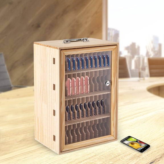Storage Cabinet for Cell Phones, Cell Phone Holder 48 Phone Slots Cell Phones Storage Cabinet, for Public Places Such as Schools, Offices, Gyms