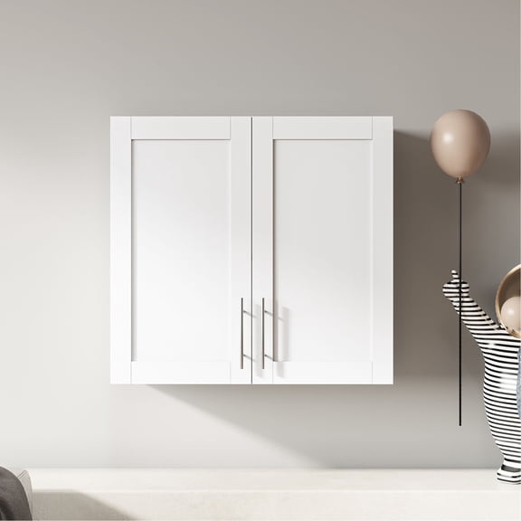 Storage Cabinet with 6 - Stop Height Adjustment / Ideal for Garage and Bathroom Storage