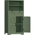 thumbnail image 1 of Storage Cabinet with Doors & 2 Drawers, Kitchen Cabinet with Adjustable Shelf, Farmhouse Storage Cabinets for Living Room, Entryway, Home Office, 1 of 17