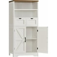 thumbnail image 1 of Storage Cabinet with Doors & 2 Drawers, Kitchen Cabinet with Adjustable Shelf, Farmhouse Storage Cabinets for Living Room, Entryway, Home Office, 1 of 8