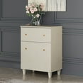 thumbnail image 1 of Storage Cabinet with Drawer and Door for Living Room Entryway, Beige Side Organizer Floor Cabinet with Adjustable Shelf, 32.4" H, 1 Pack, 1 of 7