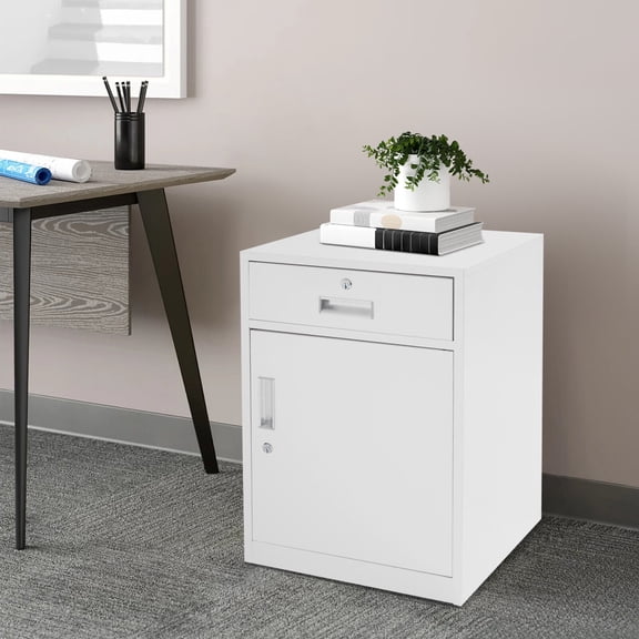 Storage Cabinet with Lock, Under Desk Office Cabinet, Vertical File Cabinet