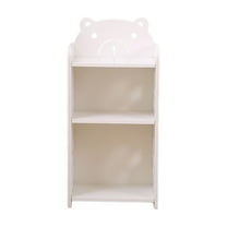 Storage Cabinet with Partition and Open Shelf, Freestanding Organizer for Bedroom, Bathroom, Kitchen, Living Room, Narrow Space, 1 Pack