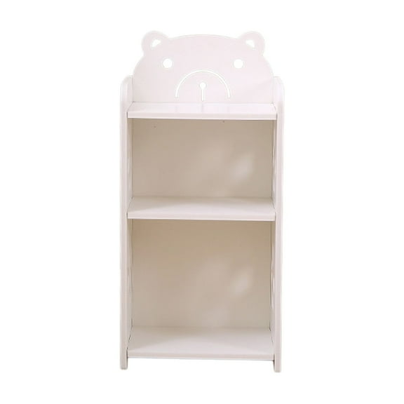 Storage Cabinet with Partition and Open Shelf, Freestanding Organizer for Bedroom, Bathroom, Kitchen, Living Room, Narrow Space, 1 Pack