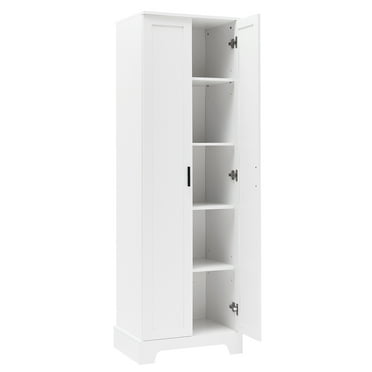 Storage Cabinet with Two Doors Adjustable Shelves Kitchen Pantry Storage Cabinet for Living Room Bathroom, Office