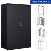 Storage Cabinets with Doors and Shelves for Garage, Metal Lockable Storage Cabinets, 25.6W x 13.8D x 42H Office Home School File Cabinet