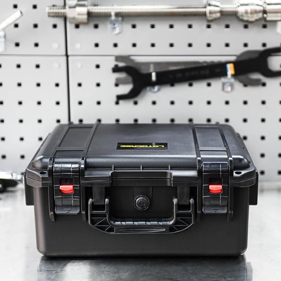 Storage Case for Dewalt Battery & Charger - Waterproof Power Tool Box Storage Bag with Customizable Fit Foam for Milwaukee//Ryobi Battery & Charger (Only Case)