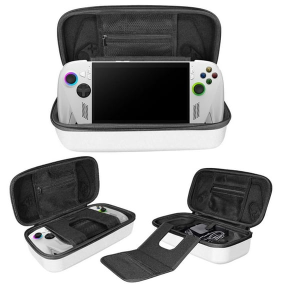 Storage Case Portable EVA Carrying Bag for ROG XBOX Ally X/ROG XBOX Ally ,Shockproof Game Console Storage Bag Lightweight Waterproof Dustproof Drop Protection Cover Storage Box (White)