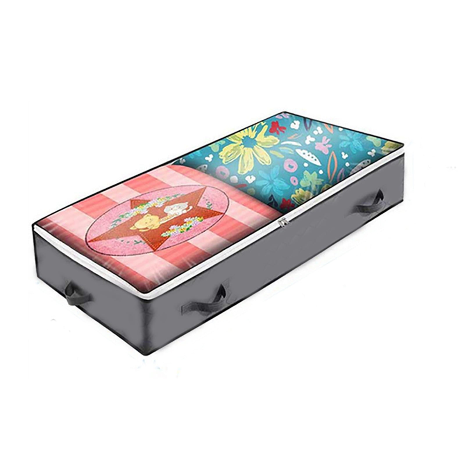 Storage Case Under Bed Storage Bags with Reinforced Handles 75L Visible