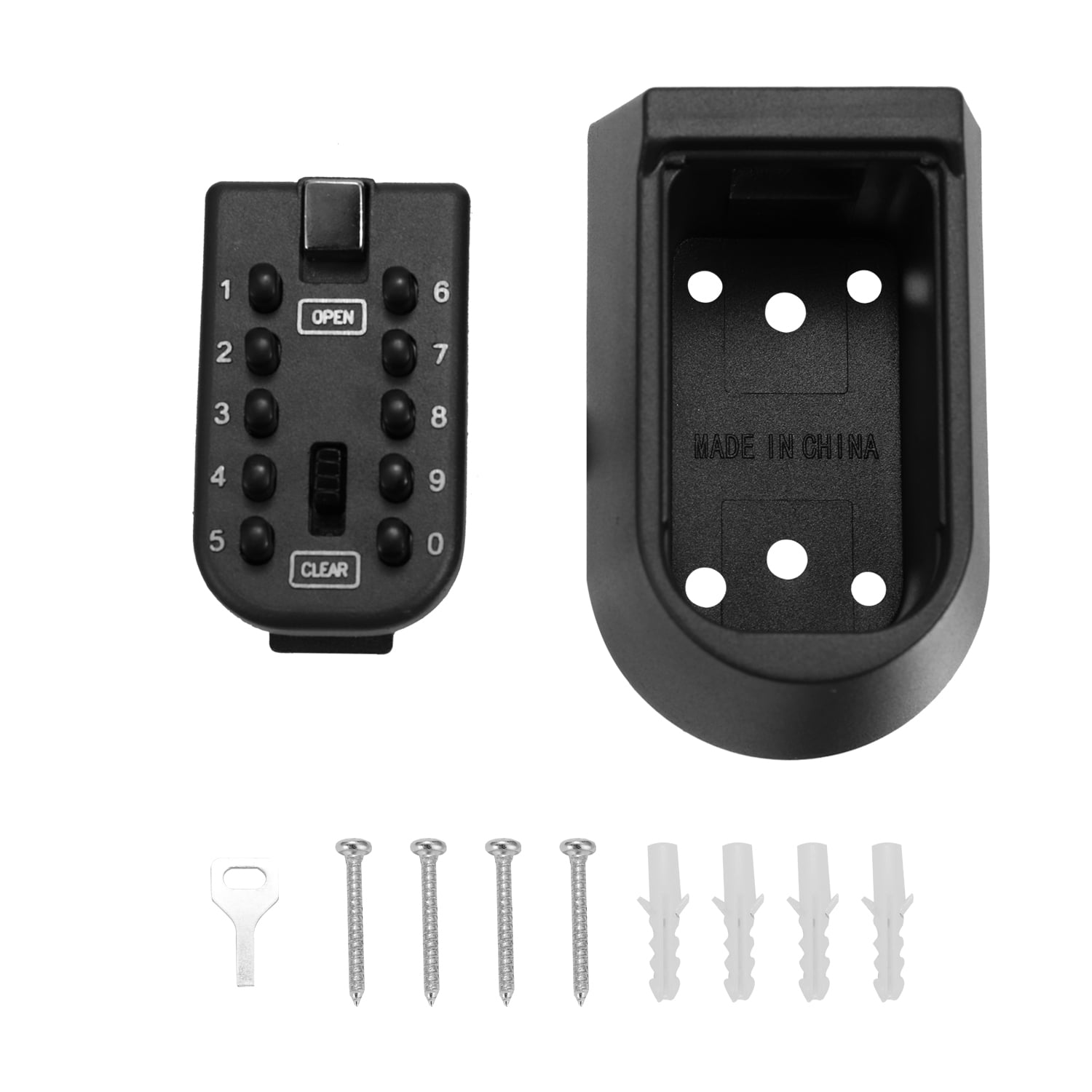 Extra Large Key Storage Security Lock,Sturdy Wall Mounted Outdoor, Re-settable 4 Digit Combination Lock Box, To Share And Secure Keys For