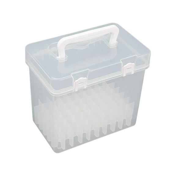 Storage Case for Clear Marker Pens, Empty Supply, Durable Portable with Grids, Craft Art Organizer with Handle 60 Grids