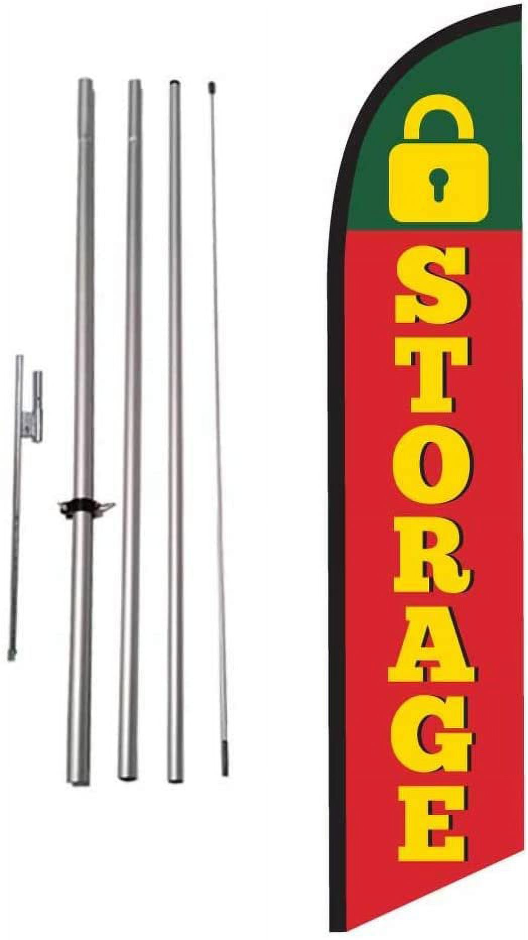 Flag Storage Sign Storage Center Advertising Feather Banner Swooper Flag Sign with Flag ...