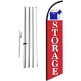 thumbnail image 1 of Storage Center Advertising Feather Banner Swooper Flag Sign with Flag Pole Kit and Ground Stake, 1 of 4