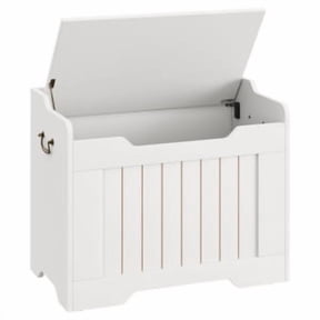 Storage Chest,24.8 In Storage Trunk with Safety Hinges,Wooden Storage Bench,Toy Organizer Box Shoe Bench,Easy Assembly,Storage Bench for Bedroom,Living Room,Entryway