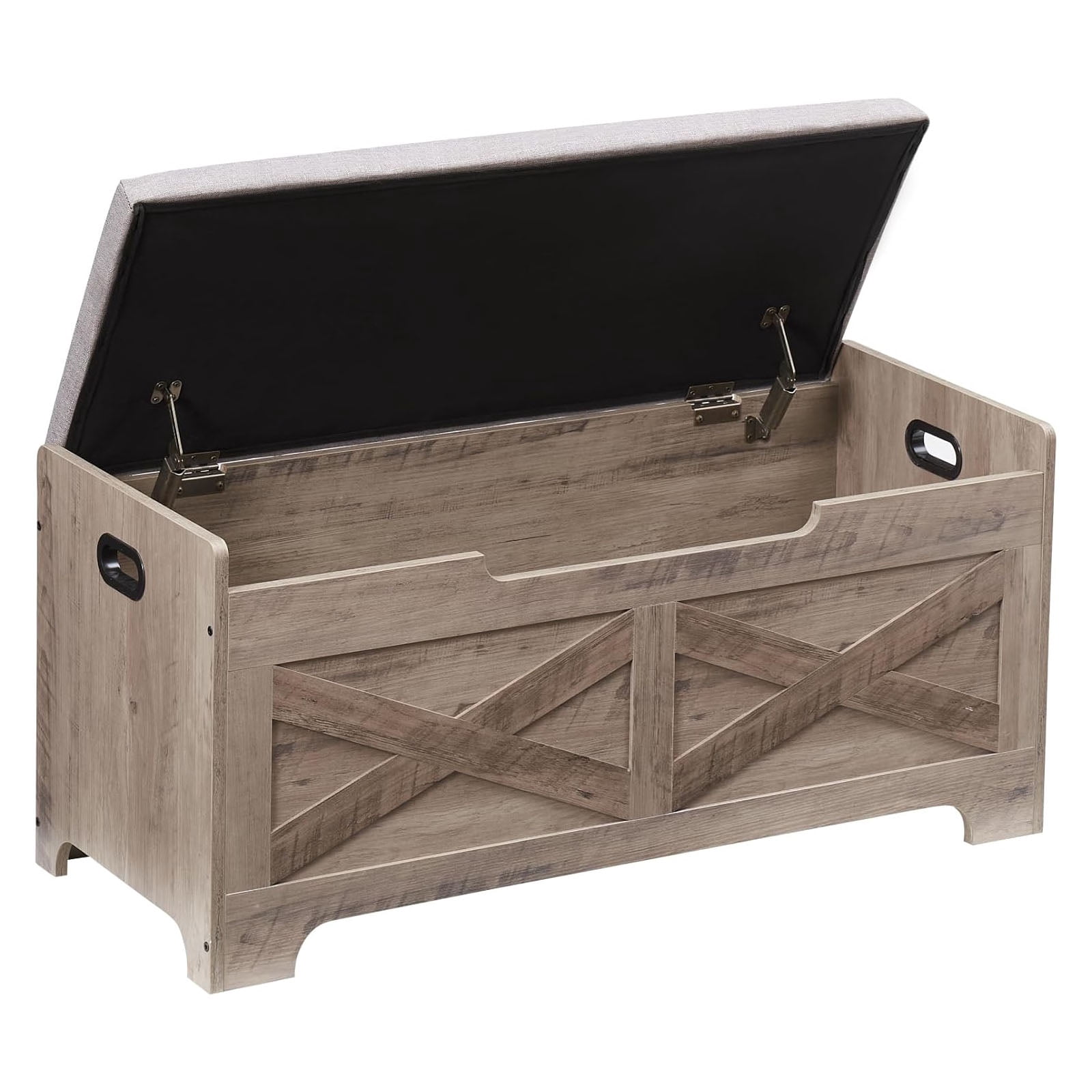Storage Chest 39.4"x15.7"x18.1" Storage Bench with Safety Hinge, Barn Style Storage Trunk, Wooden Entryway Bench, Shoe Bench, Large Toy Chest for Entryway, Bedroom, Living Room
