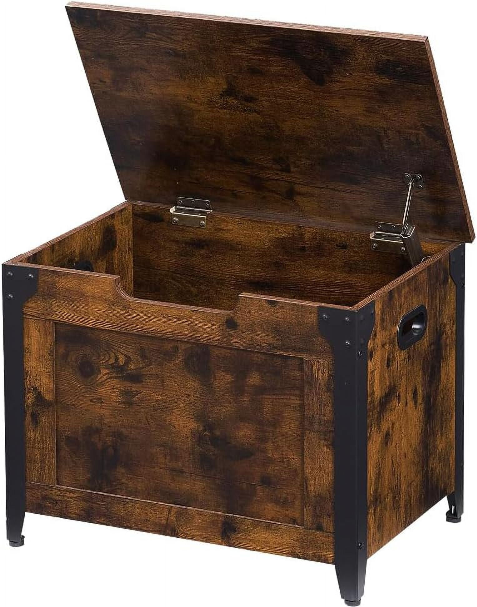 Storage Chest Bench,Leather Entryway Shoes Bench with Flip Top Storage