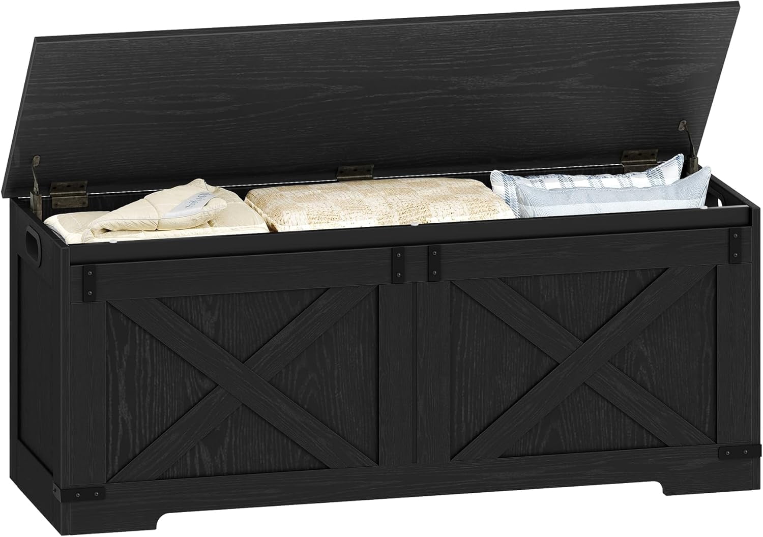 Large Storage Trunks Box Storage Chest Large Storage Trunk with Hinges Farmhouse Wooden Box ...