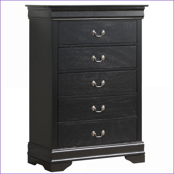 Storage Chests Traditional Black 48"H x 33"W x 18"D Spacious Storage Chest | Black | Particle Board
