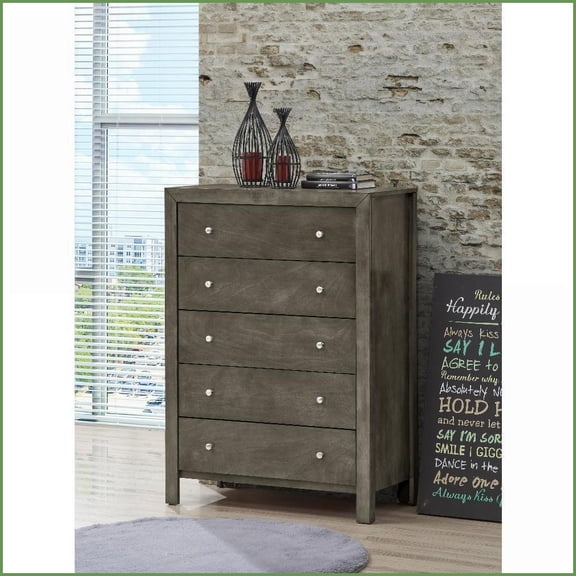 Storage Chests | Transitional Gray Storage Chest 48"H x 34"W x 17"D | Gray | Particle Board