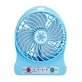 thumbnail image 1 of TACILIP Portable Small Desk Fan, Mute Snowflake Fan with LED Lantern, 3 Gear Indicator Light, 1200mAh Rechargeable Battery Operated USB Fan for Office, Bedroom, School Supplies, 1 of 6
