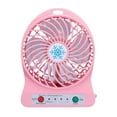 thumbnail image 1 of TACILIP Portable Small Desk Fan, Mute Snowflake Fan with LED Lantern, 3 Gear Indicator Light, 1200mAh Rechargeable Battery Operated USB Fan for Office, Bedroom, School Supplies, 1 of 6