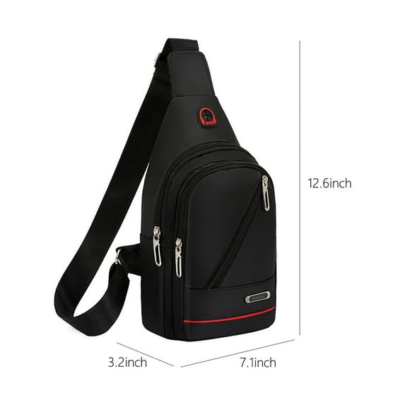 TACILIP Storage, Small Sling Crossbody Bag Chest Shoulder Travel Bag Casual Daypack Sling Purse for Men Women with Earphone Hole Water, Room Storage