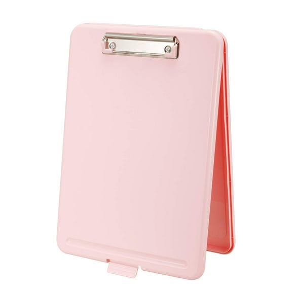 Storage Clipboard Foldable Covered Clipboard for Nurse Students, Teachers, Sales, Utility, Jobsite,Industrial, Office Professional Size, Plastic, 9.5" x 13.5" (Pink)