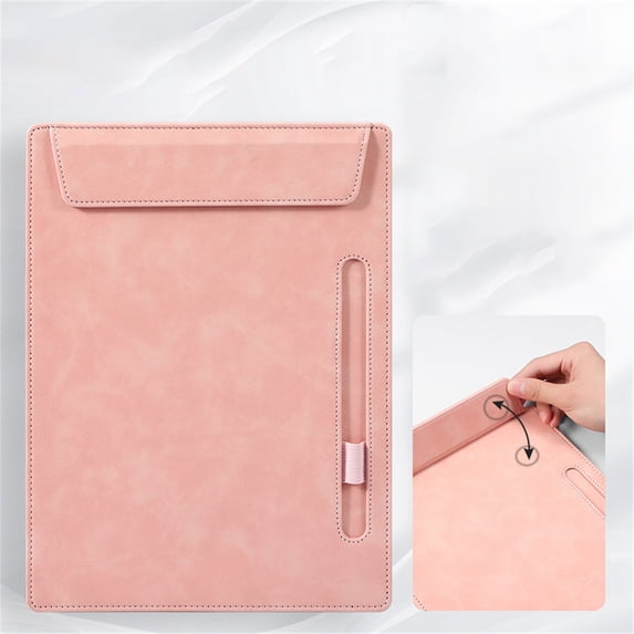 Storage Clipboard and form Holder,Clipboard with Pen Holder, 13" X 10", Teacher Clipboard Board Featuring Soft Wear Resistance Classroom Must Haves Pink A4